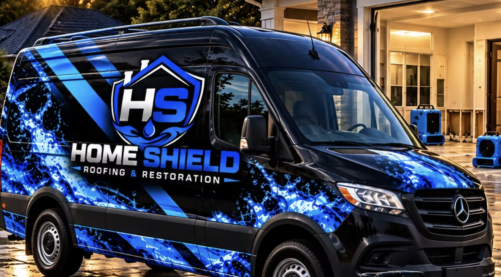 The Homeshield Roofing & Restoration team at work